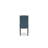 7 Piece Dining Set Consist of a Rectangle Dining Room Table with V-Legs and 6 Blue Linen Fabric Upholstered Chairs, Wire Brushed Back Finish-1132032095
