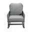 Chaise berçante en osier gris ConteMPorary