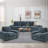 3-Piece Modern Modular  Sectional Sofa Set of 5/6 Seater Oversized Chenille Couch with Storage Space and USB Port for Living Room and Apartment-600144893-542941789