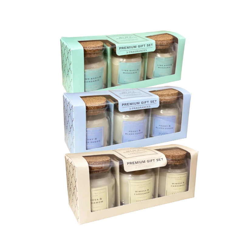 Scented Jar Candle with Glass Holder