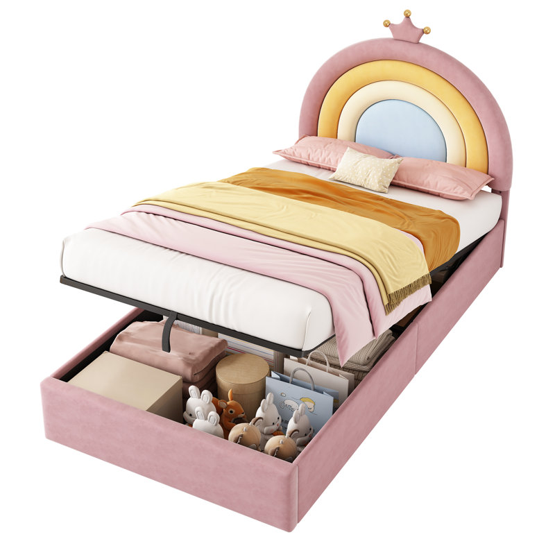 Upholstered Single (3') Ottoman Bed