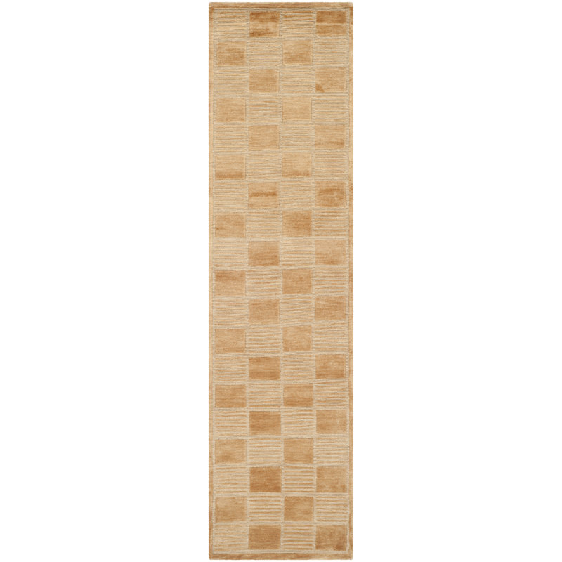 Tapis géométrique en laine noué à la main Kneiske, Rectangle 8 pi x 10 pi
