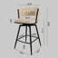 Chaise de bar rembourrée 360-2030253416