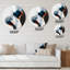 Fleurs abstraites de tulipes I - art mural rond floral abstrait en métal-88629249