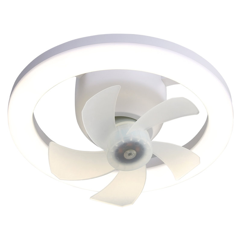 Ventilateur de plafond à douille avec lumière et télécommande 360 ° 3 couleurs et 3 vitesses de vent