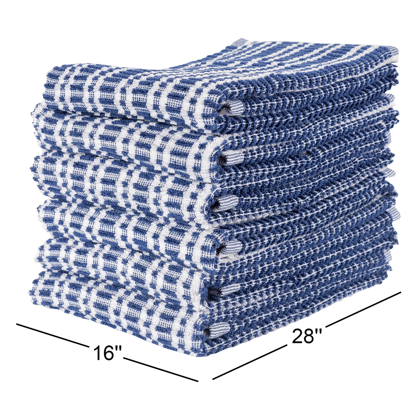 Terry Cotton Tea Towel, Blue