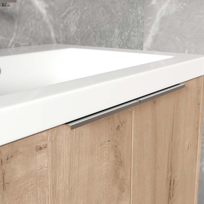 23.6 Single Bathroom Vanity with Sink, Imitative Oak