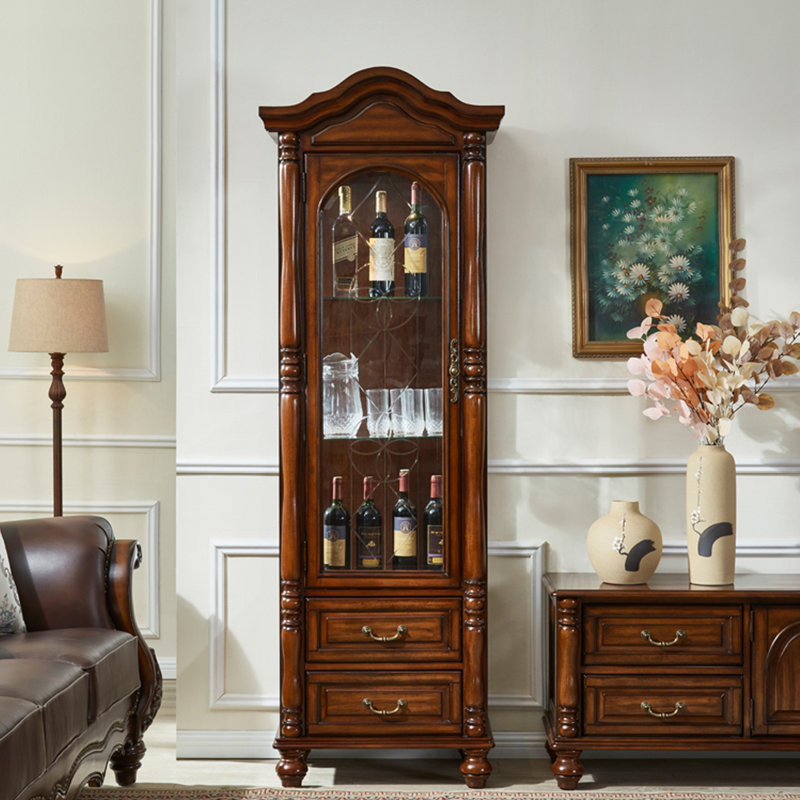 Vitrines en bois massif noisette + verre