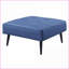 Canapé-lit réglable moderne avec repose-pieds bleu moderne | Chambre d'amis de 81,5 po de largeur | Bleu | Tissu | Bois