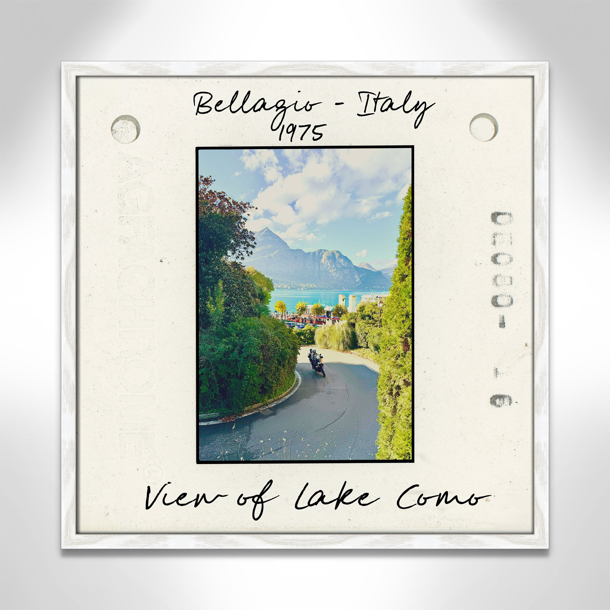 Belaggio, Italy - View of Lake Como Print by Susan Jill, White Single Picture Framed Paper, 23.5" H x 23.5" W x 0.75" D