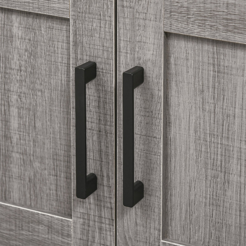 Armoire de rangement, armoire de salle de bain sous le lavabo avec portes et tablette ouverte, meuble-lavabo moderne avec rangement