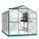 Serre en polycarbonate, serre de jardin à plante robuste de 6 pi x 8 pi pour la cour / l'extérieur