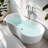Simple Modern White Acrylic Bathtub 66.93'' x 35.43'' Freestanding Acrylic Bathtub