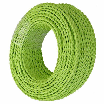 Annchen 2Core Twisted Vintage Coloured 0.75Mm Braided Fabric Flexible Electrical UK Lighting Wire Cord / Cable