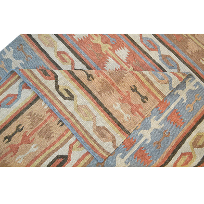 Kilim Wool Hand Woven Area Rug, Rectangle 160 x 230cm