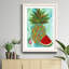 Ananas et melon d'eau II - reproduction de peinture sur papier encadrée-1610849347-1610849348