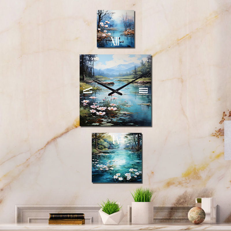 Grande horloge verticale Eshawn - Lakes & Rivers