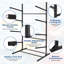 Support de rangement pour kayak, support multi-niveaux à 2/4 niveaux, support de kayak mural / autoportant / pour quai-1404449145