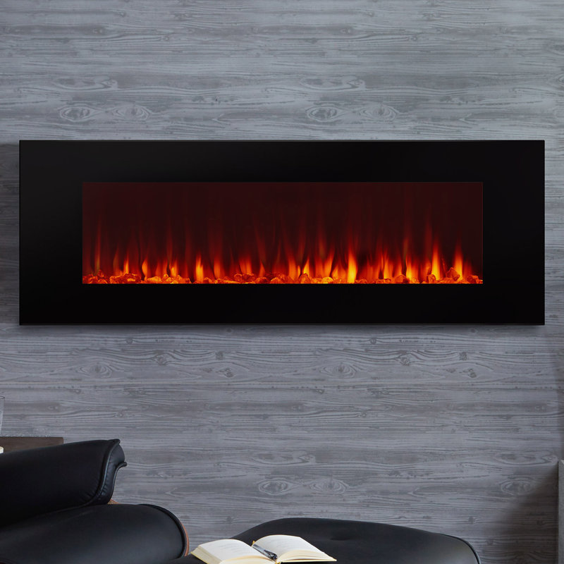 DiNatale 50" Wall-Mount Electric Fireplace by Real Flame, Black