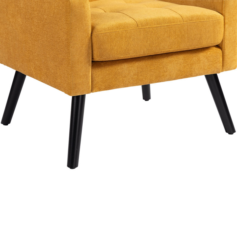 Fauteuil d'appoint Bolanle, Lin jaune