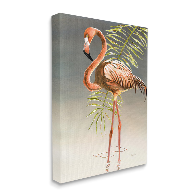 «Flamingo with Water Ripple», art mural par Christine Reichow, H 20 po x l 16 po