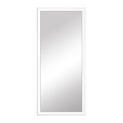 Collection Wayne, miroir pleine grandeur, dans un miroir de vestiaire idéal, verre à reflets véritables, cadre en bois, adossé au mur ou au mur, 