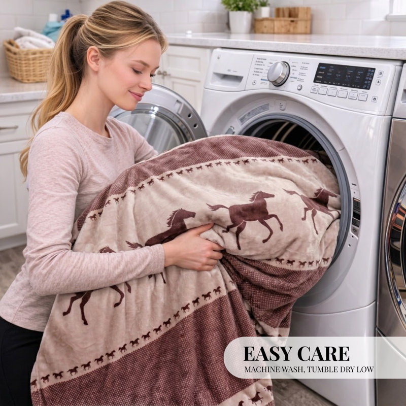 Grande couverture sherpa super pelucheuse, douce et confortable, Imprimé animal brun clair