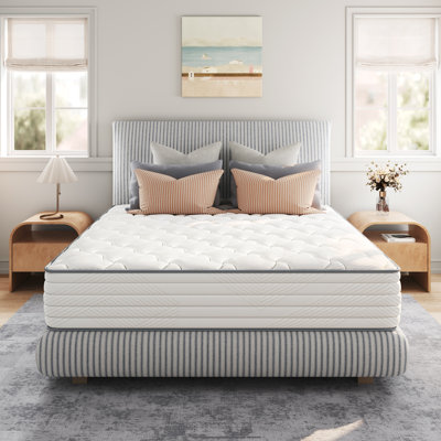 Rupesh 12'' Anti Static Medium Cooling Gel Memory Foam Hybrid Mattress – CertiPUR-US, OEKO-TEX, SGS Certified