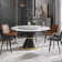 Ryding Modern Round Sintered Stone Dining Table with Rotating Tray