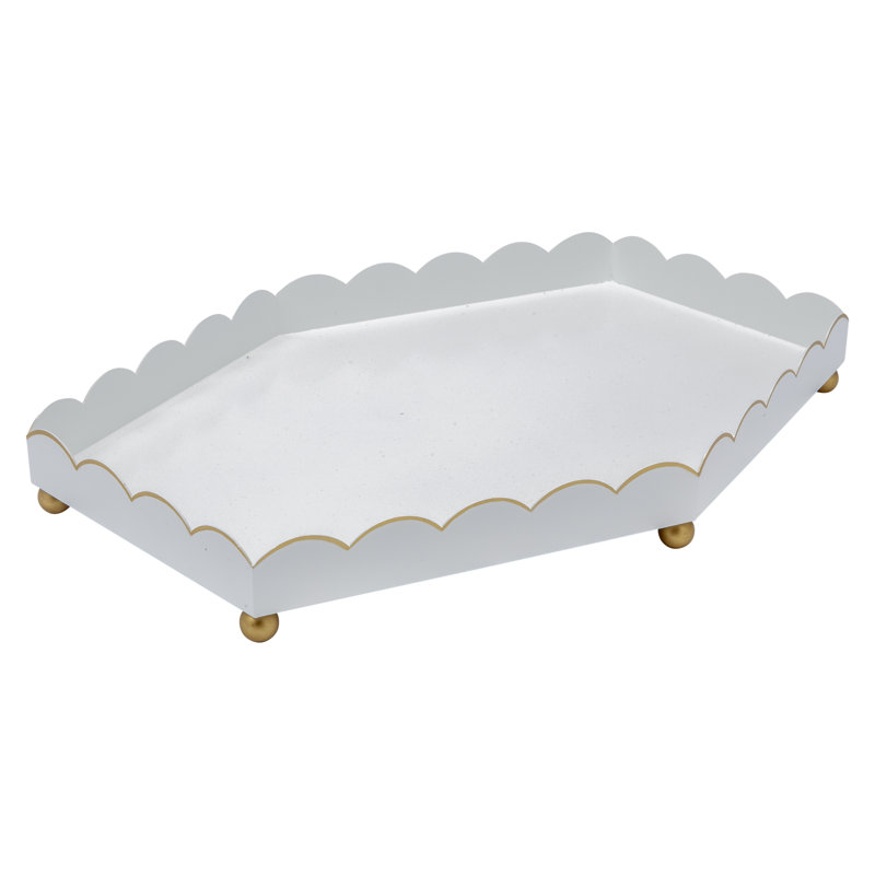 Eloise Gloss White and Gold Tray