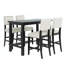 Ensemble de salle à manger 5 pièces à hauteur de comptoir, table élégante classique et 4 chaises-842975346