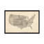 «États-Unis feuille de musique carte» par Michael Tompsett, impression sur toile tendue-2097434774-2043671704-2097434775