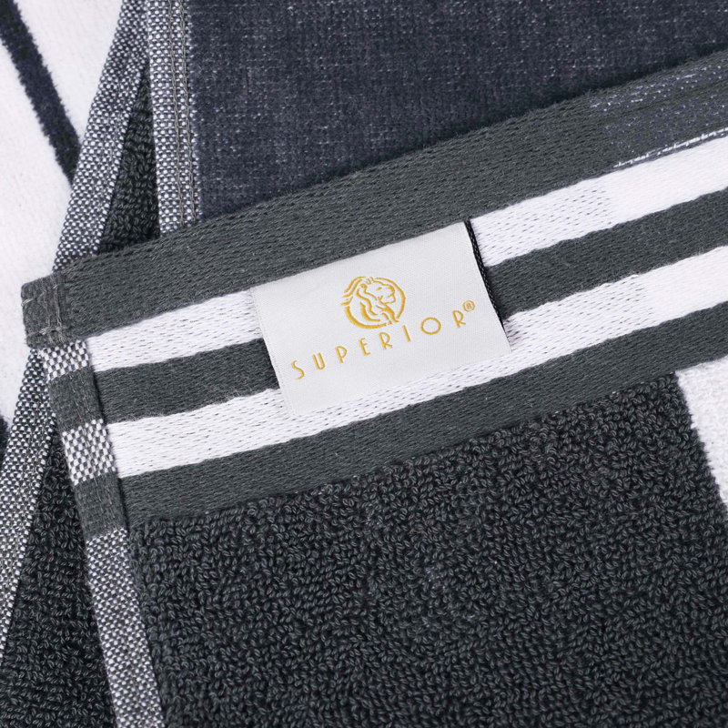 Serviette de plage Chira, Gris anthracite, Serviette de plage - 1 paquet