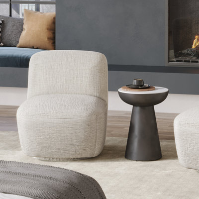 Ilmie Upholstered Swivel Slipper Chair