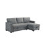 Canapé modulaire 2 pièces avec canapé-lit et chaise de rangement réversible, gris-130151809