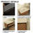 36" Floating Bathroom Vanity With Travertine Sintered Stone Top, Ceramic Undermount Sink & Striped Wood Drawer Design, Pre-Assembled-1164838718