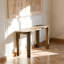 Console moderne en bois massif avec finition moka brun café, table d'entrée pour le couloir ou le salon, conception étroite
