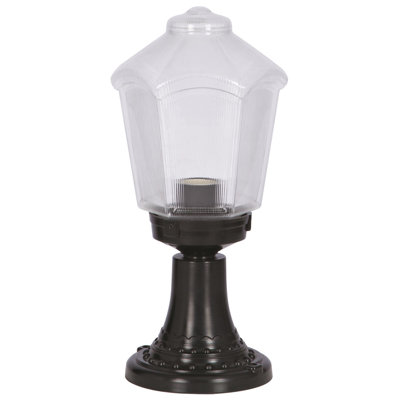Lampe murale d'extérieur, structure en ABS noir, 17,7 po x 7,9 po | Capuchon en acrylique, douille E27 (40 W maximum), IP65 résistant aux intempéries | Design traditionnel et industriel nostalgique américain, parfait pour les patios et les vestibules