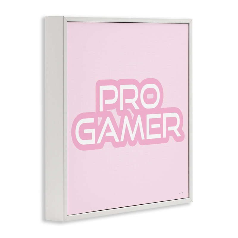 Giclée encadrée de pasteur rose Pro Gamer, design par Yass Naffas Designs, H 17 po x l 17 po