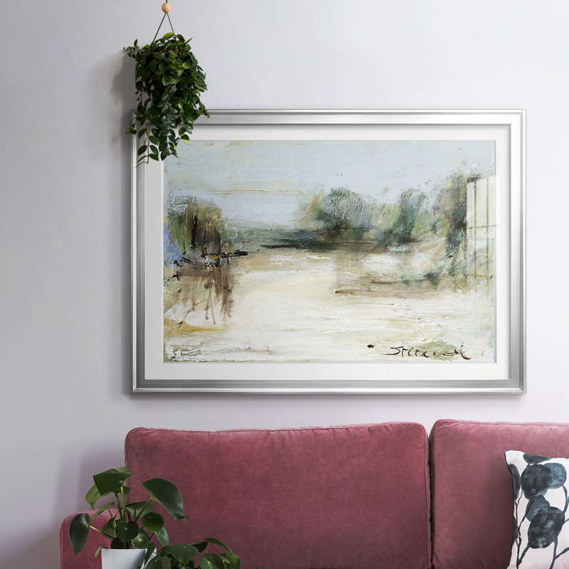 Wintery Horizon III, impression encadrée avec biseau mat et verre, H 15 po x l 21 po x P 1,5 po, Argent