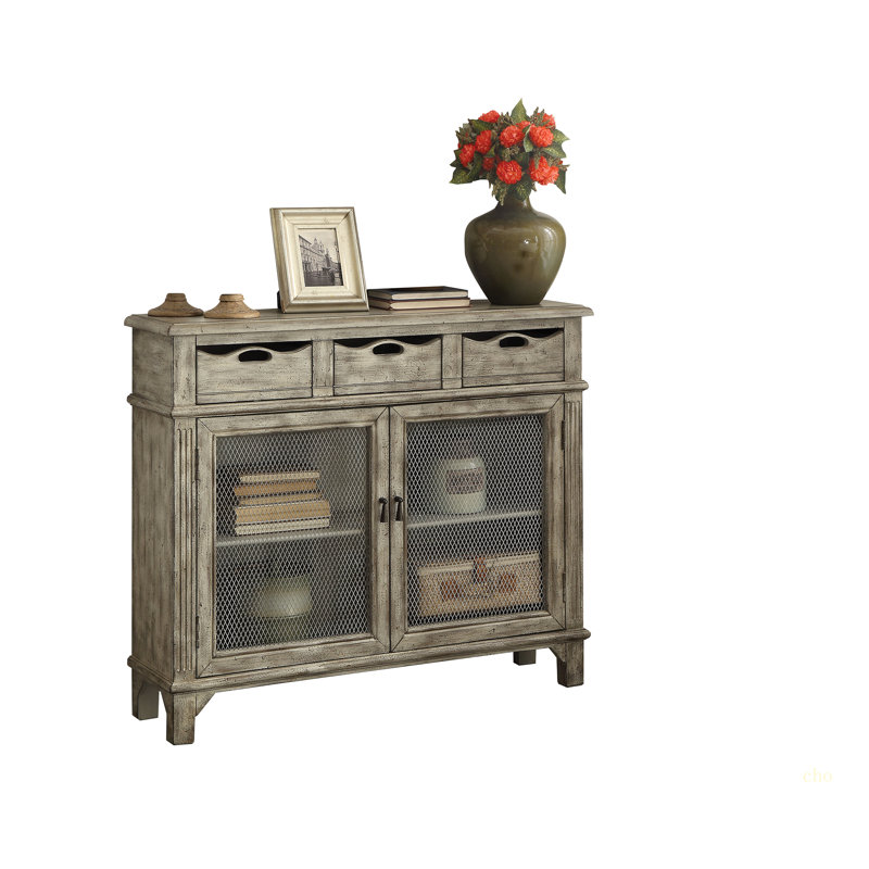 Armoire console polyvalente à 2 portes avec 3 tiroirs pour un rangement élégant