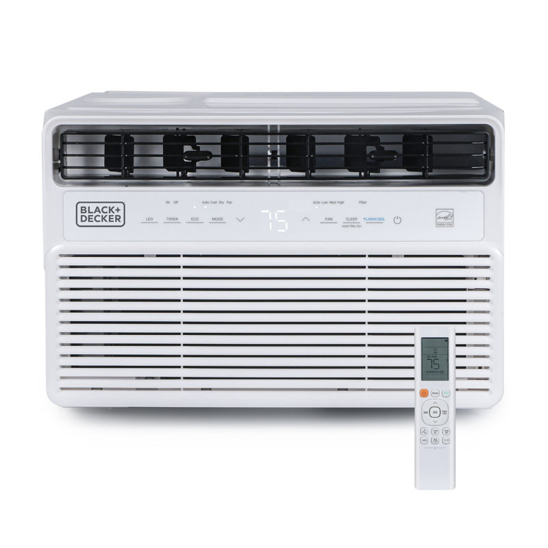 Climatiseur de fenêtre à onduleur 8 000 BTU, noir et blanc, série 8 + 1