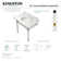 Monarch Ceramic Rectangular Console Bathroom Sink with Overflow