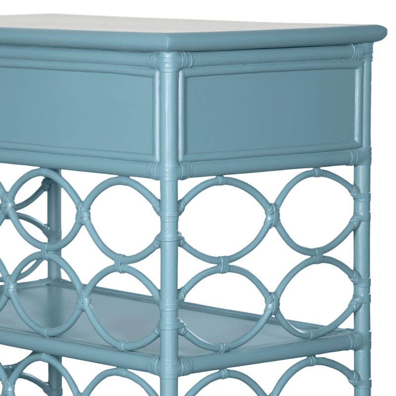 Manning End Table, Pool Blue