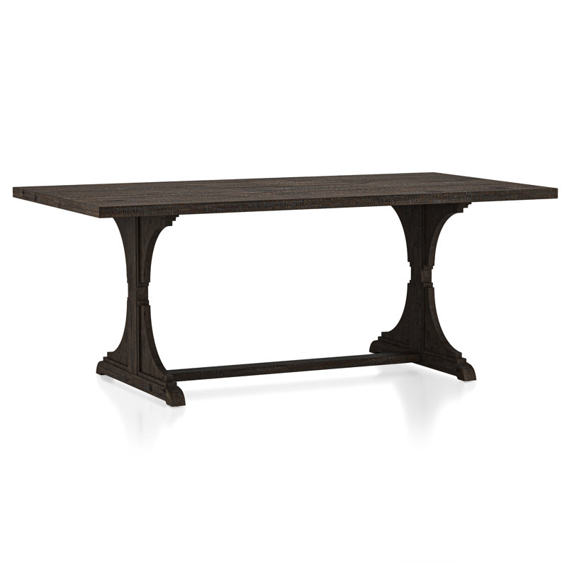 Alyisa Solid Wood Base Dining Table, Black