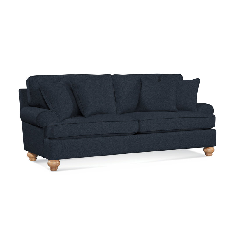 Artisan Landing Upholstered 86'' Sofa, Sandalwood, Navy Crypton Performance; 0822-61