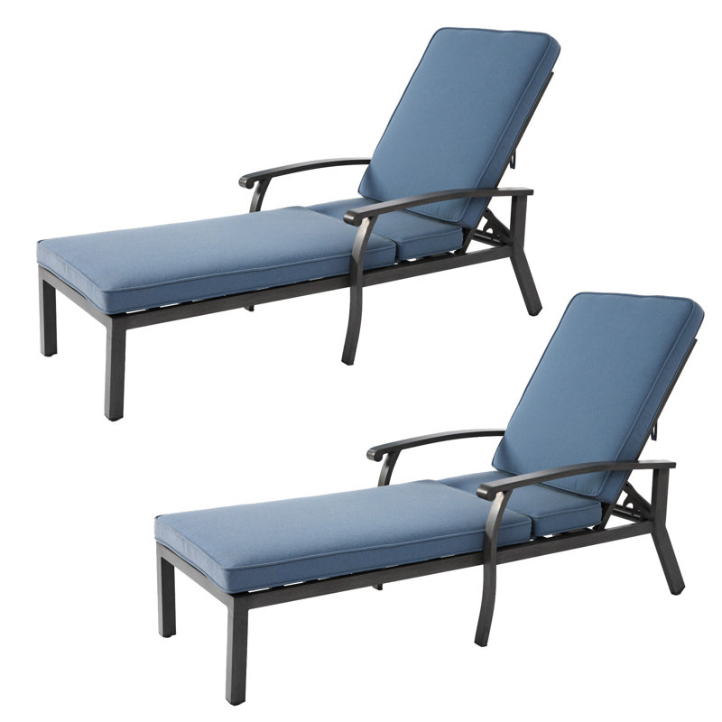 Chaise longue d'extérieur en aluminium Cheshire, Blue