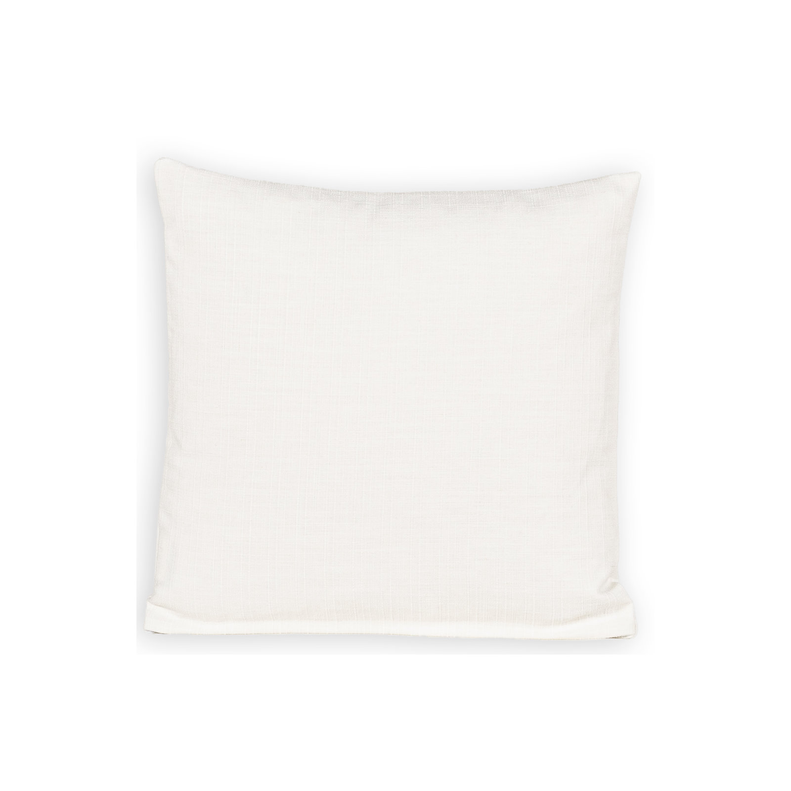 Indy Faux Linen Accent Pillow, Feather, Square 18", White
