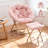 Upholstered Saucer Chair With Ottoman, Folding Papasan Chair Soft Faux Fur Accent Chair For Living Room Bedroom-248192292