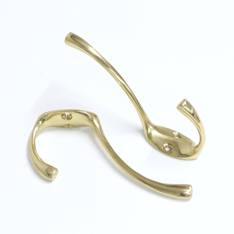 Brass Wall Wall Hook, Polished Brass